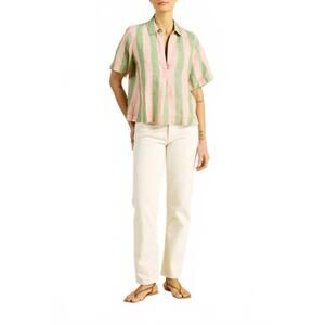 NEW TROVATA women's cora striped shirt in striped